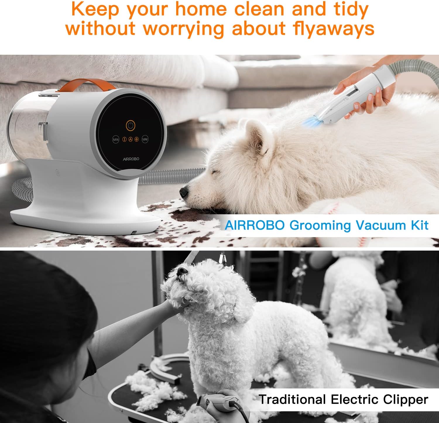 AIRROBO Dog Grooming Vacuum