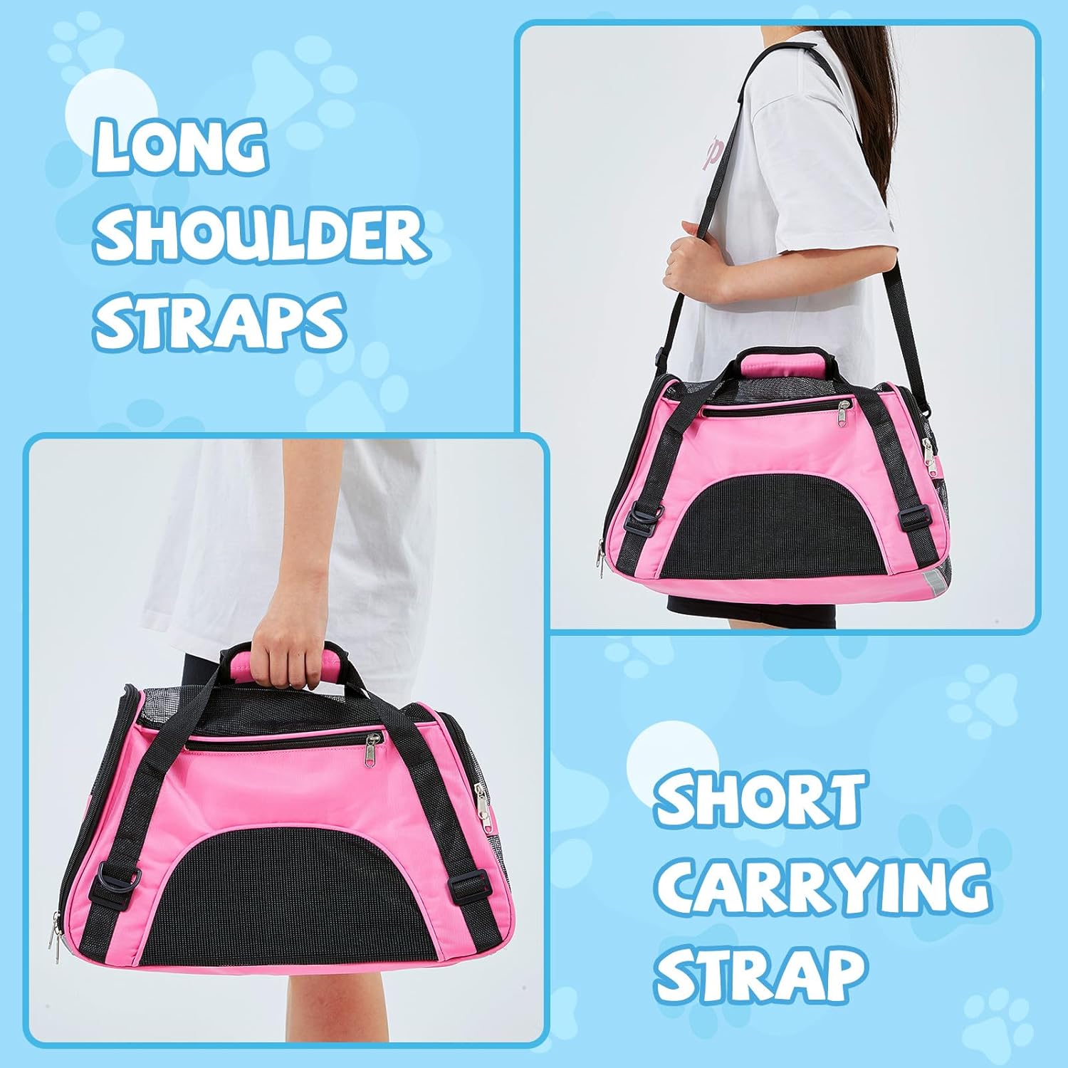 4 Pcs Cat Carrier Soft Pet Carrying Bag for Cat Under 13lbs
