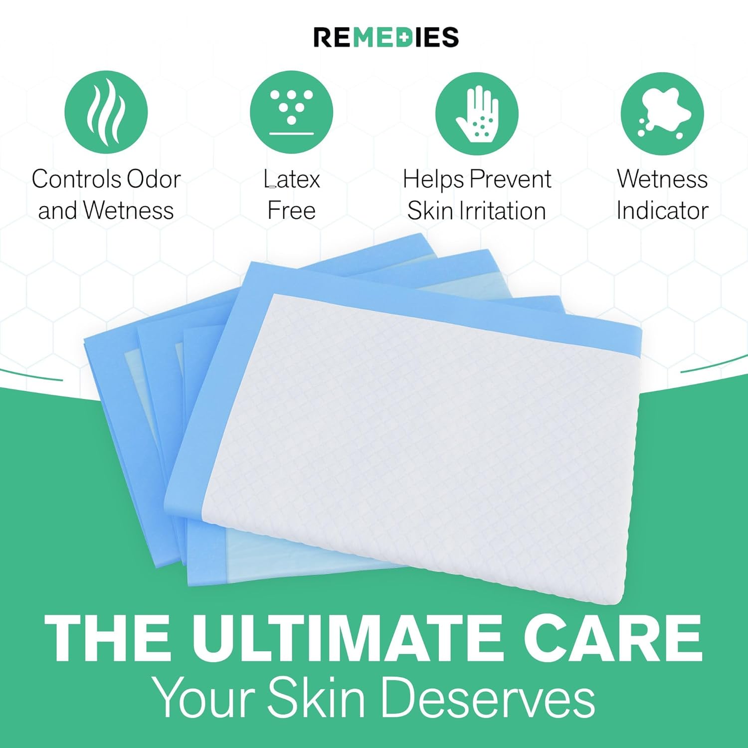 Remedies Extra Large Incontinence Bed Pads (36" x 36", 50 Count)