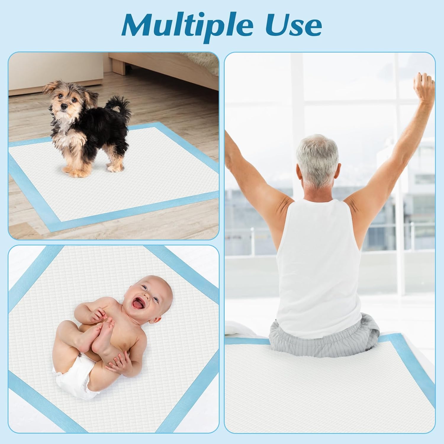 100 Count 22” x 22” Super Absorbency Disposable Underpads