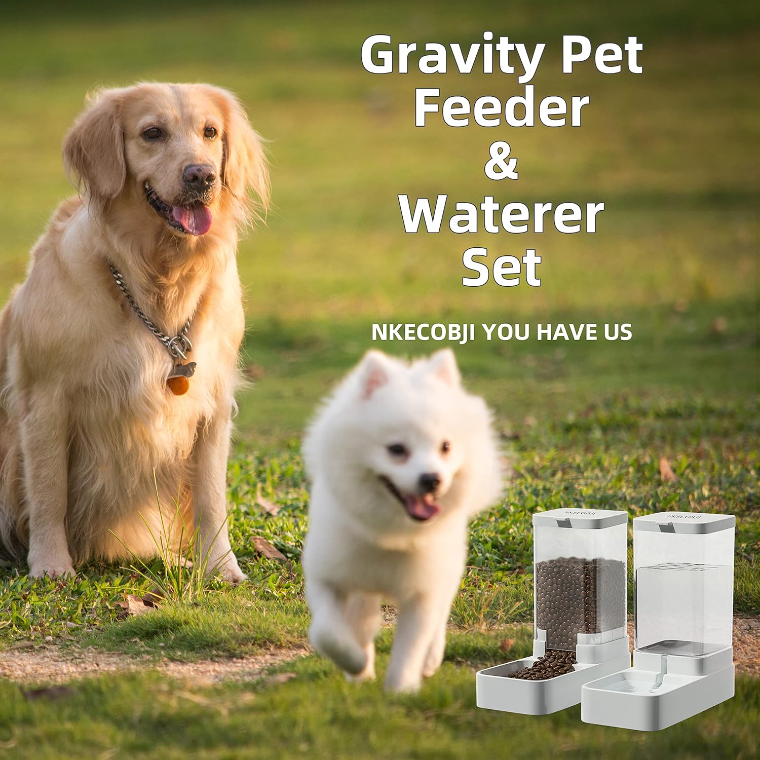 Gravity Pet Feeder and Water Dispenser
