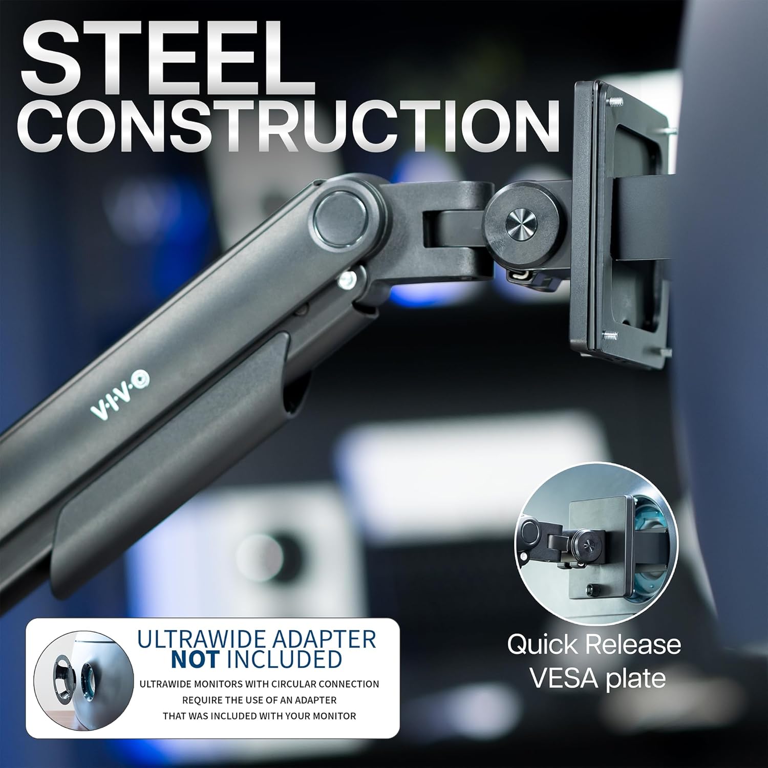 VIVO Heavy Duty Aluminum Ultrawide Monitor Tension Arm