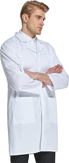 Professional Lab Coat for Men Women Long Sleeve,