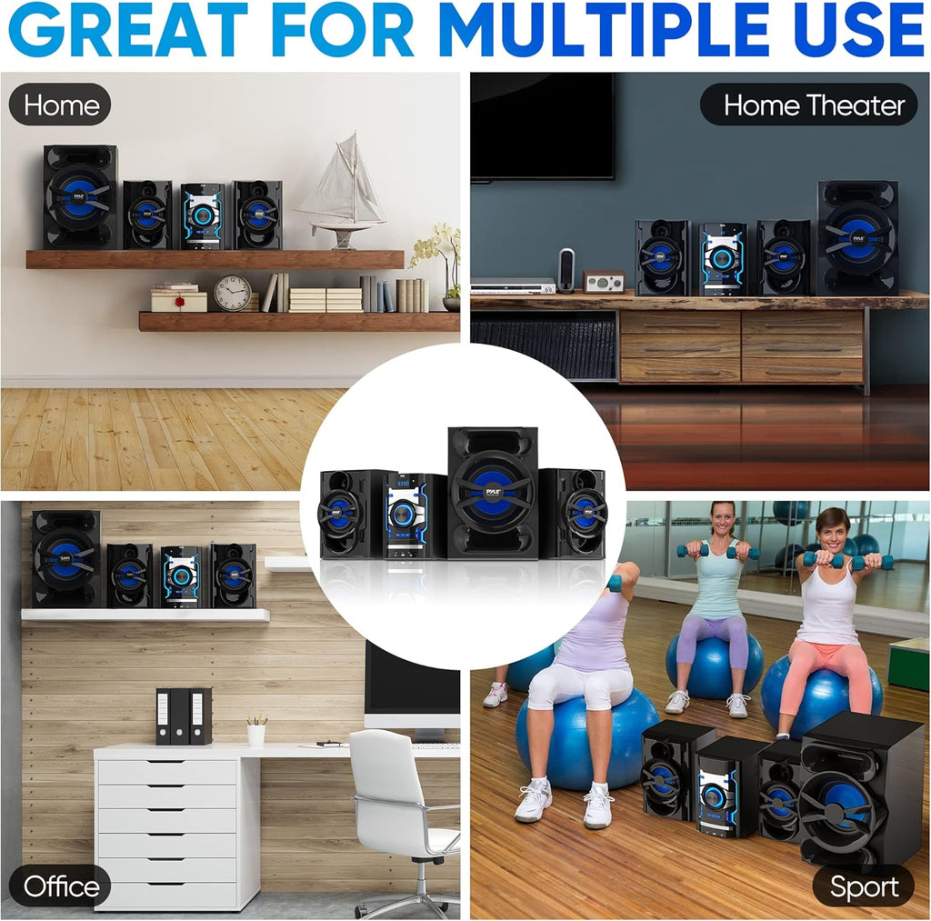 Pyle 3-Piece Wireless Bluetooth Stereo System