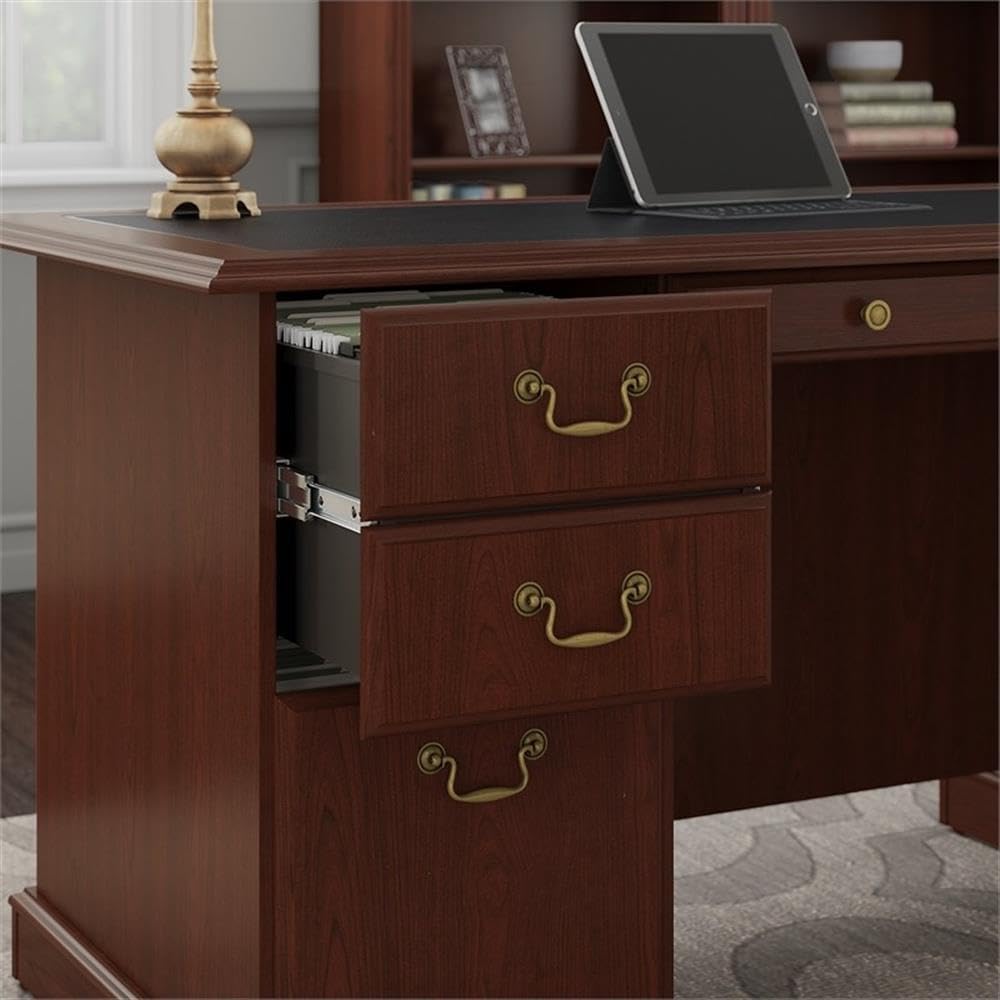  Saratoga Executive Desk and Bookcase Set in Harvest Cherry