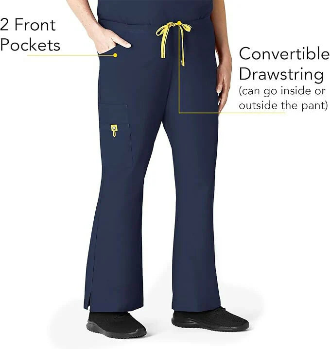 Six-Pocket Flare Leg Pants