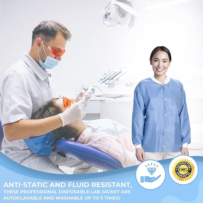 10 Pack Disposable Lab Jackets