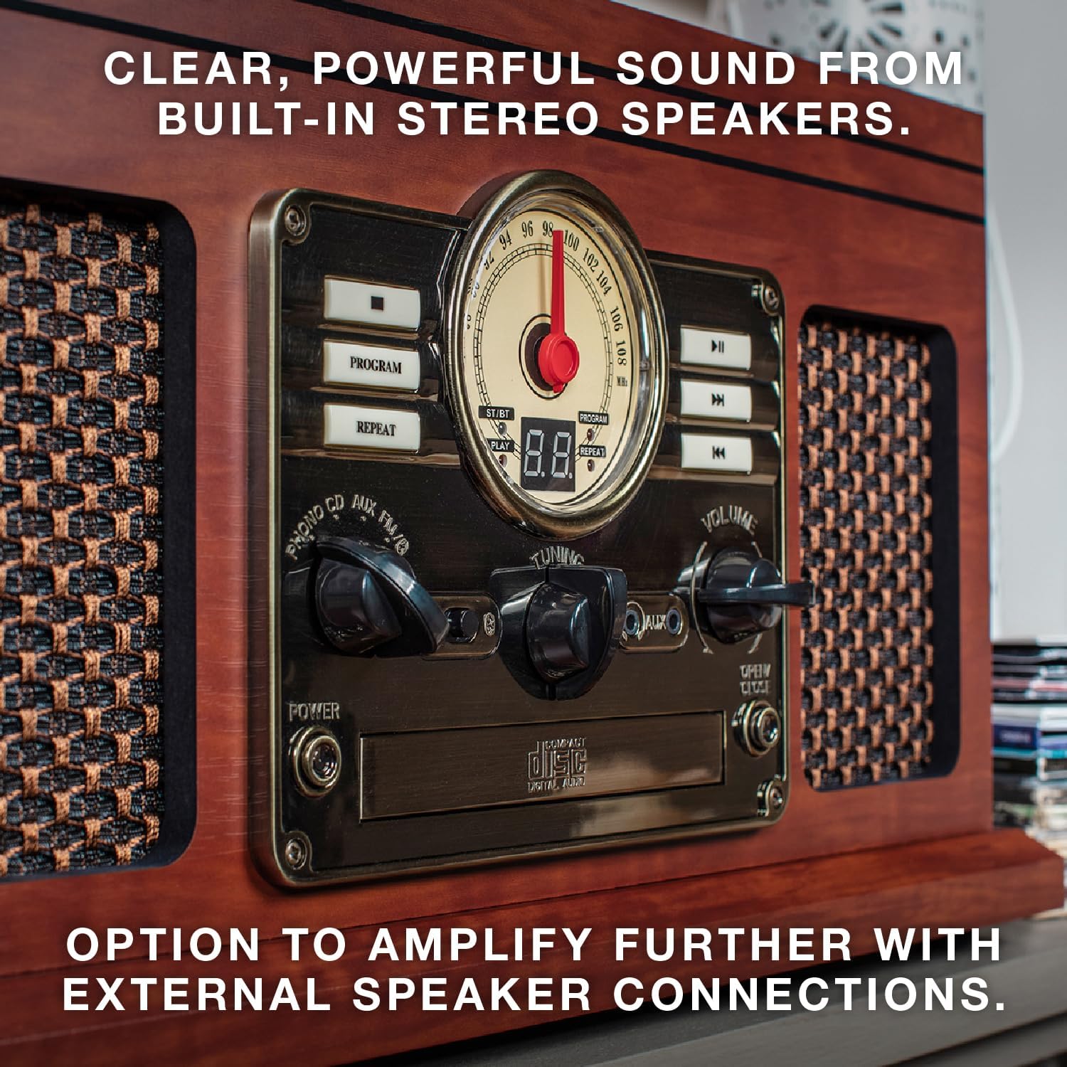 Victrola Nostalgic 6-in-1 Bluetooth Record Player & Multimedia Center