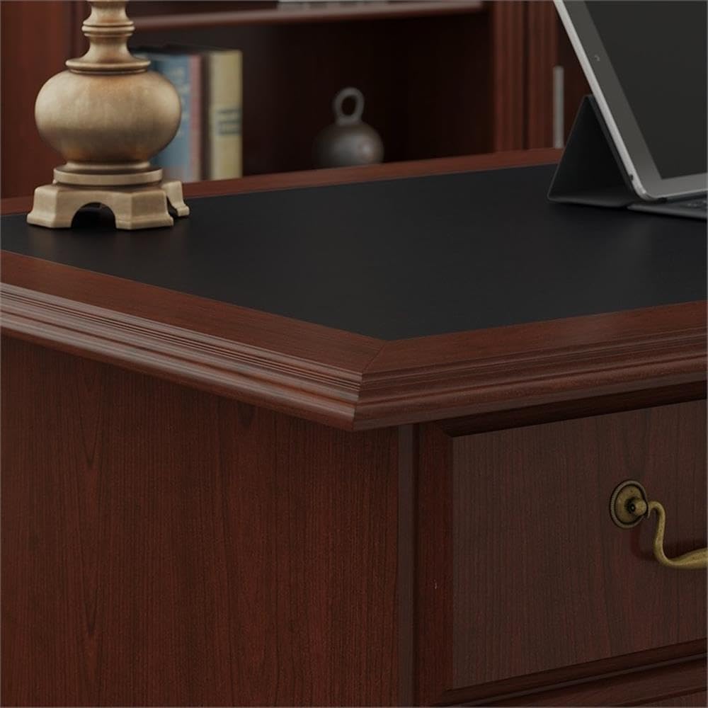  Saratoga Executive Desk and Bookcase Set in Harvest Cherry