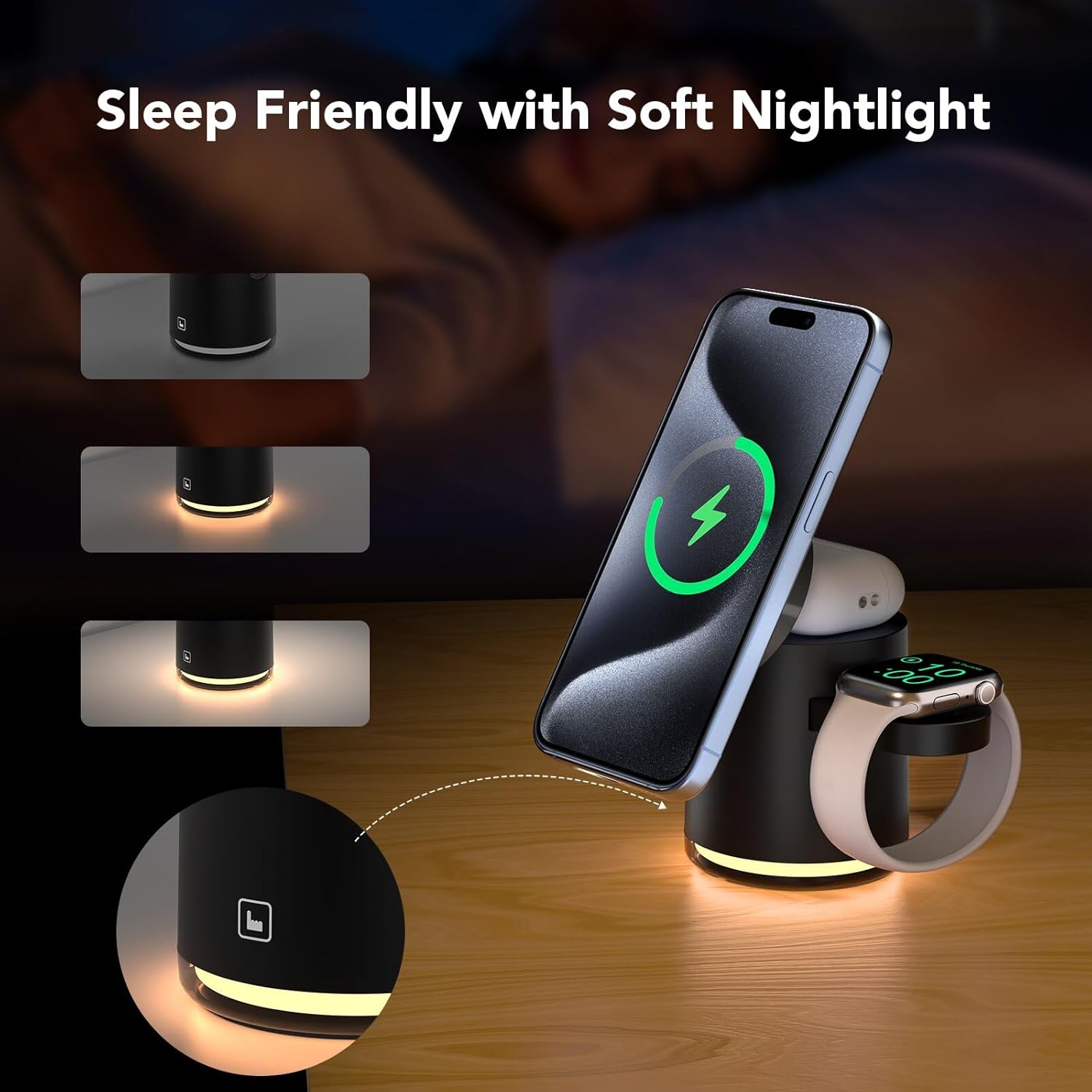 HATALKIN 4 in 1 Wireless Charging Station