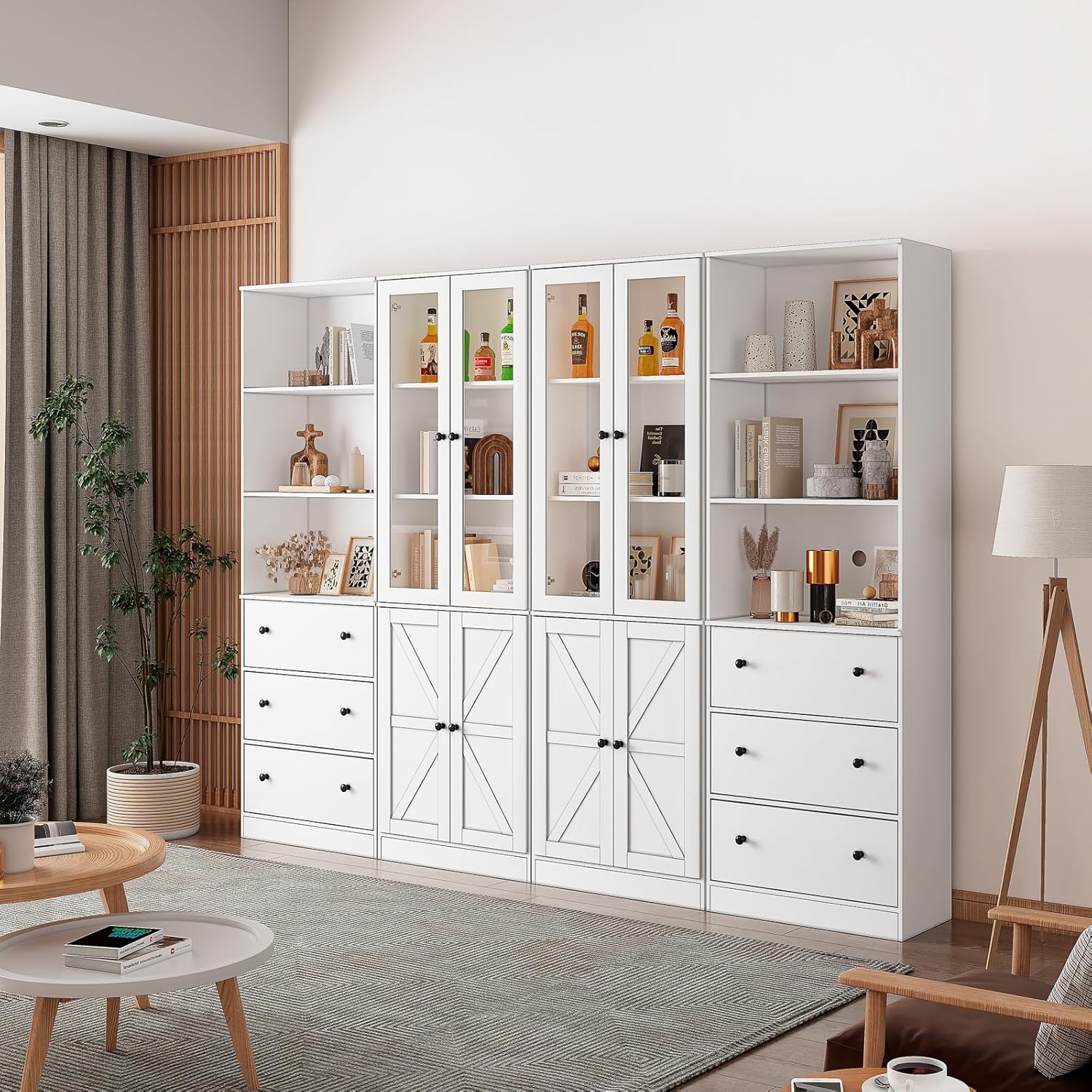 71" Tall Bookshelves Set of 4