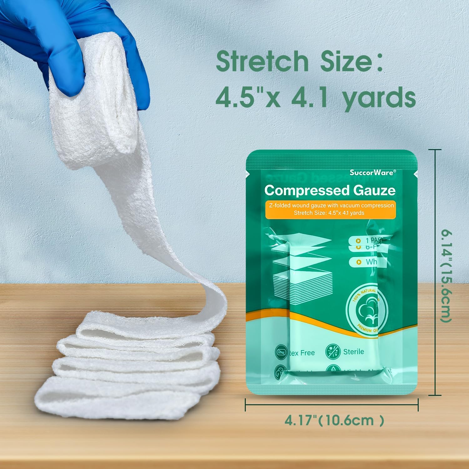 8 PACK STERILE COMPRESSED GAUZE