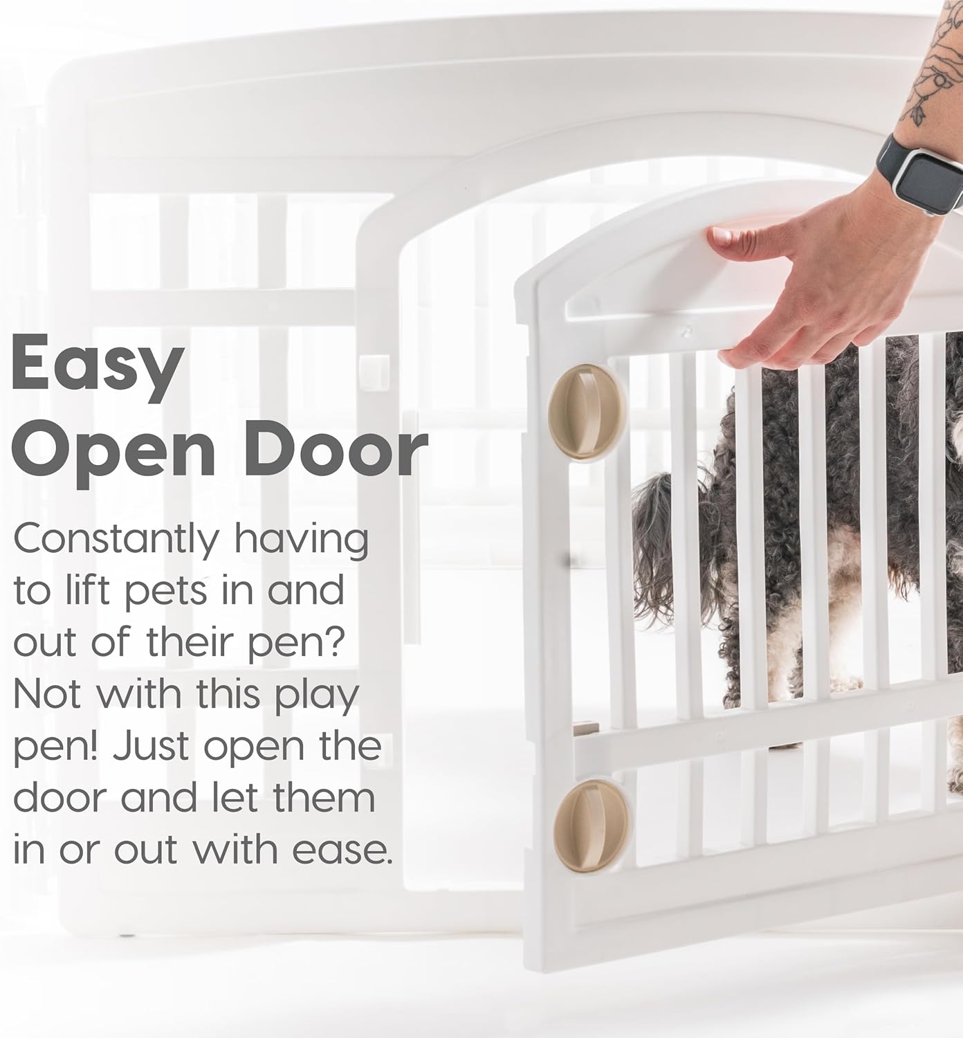 24" 4-Panel Dog Playpen with Door