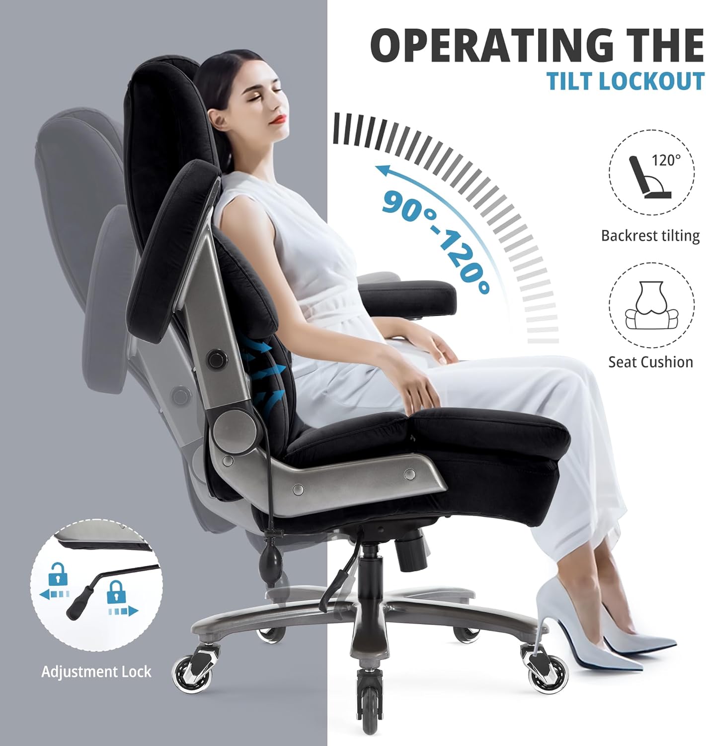 Executive Computer Chair with Adjustable Lumbar