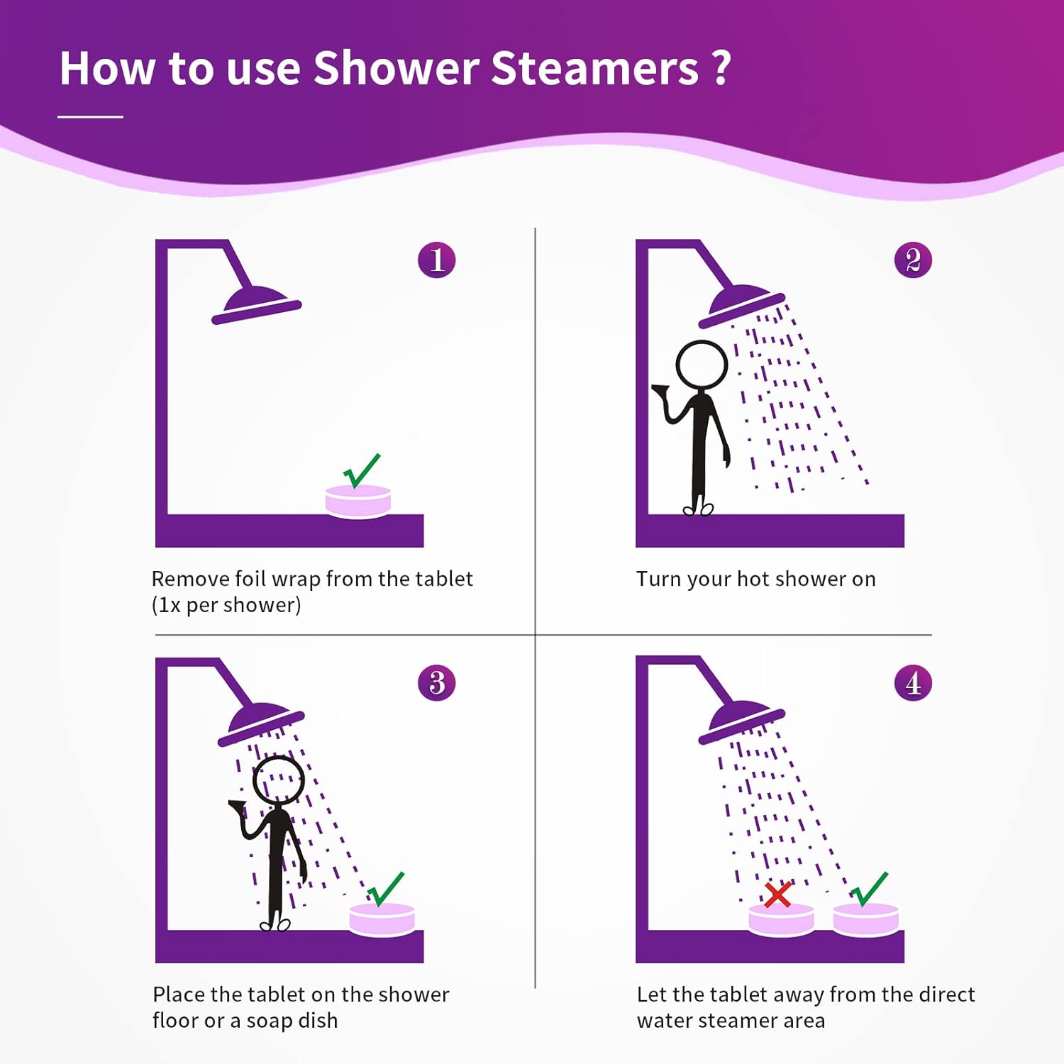 40 PCS Shower Steamer