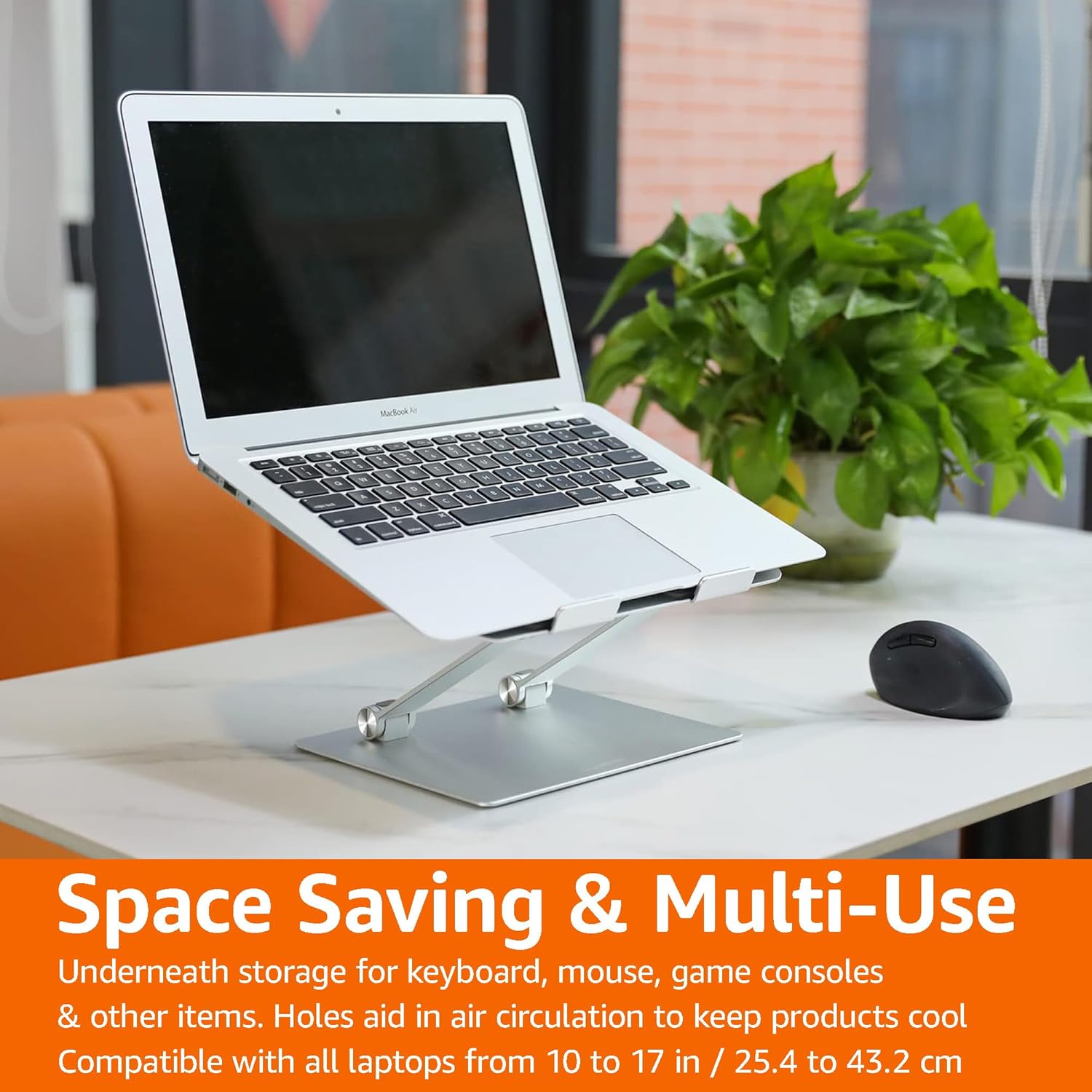 Sturdy and Portable Ergonomic Laptop Stand for Desk