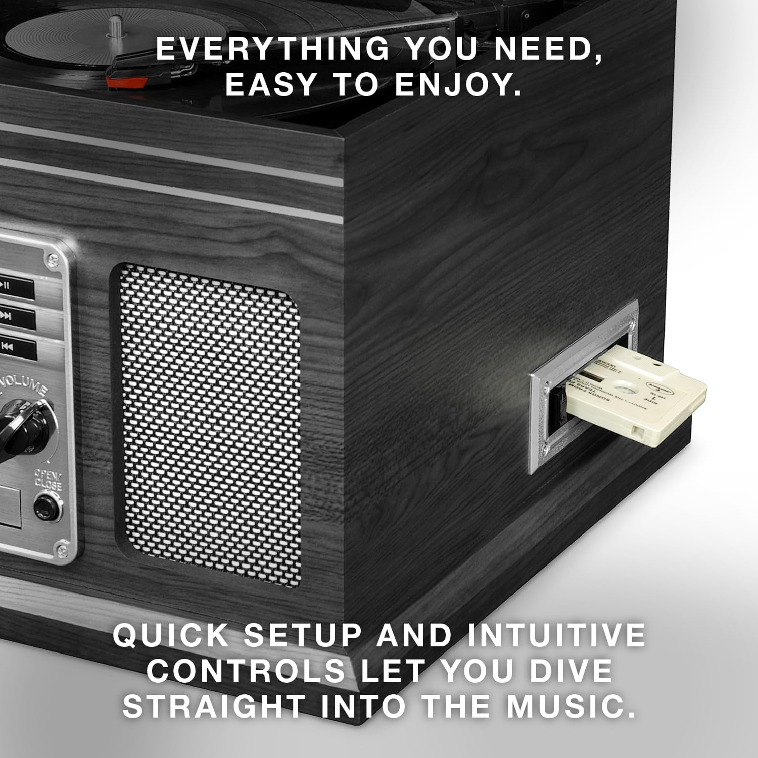 Victrola Nostalgic 6-in-1 Bluetooth Record Player & Multimedia Center