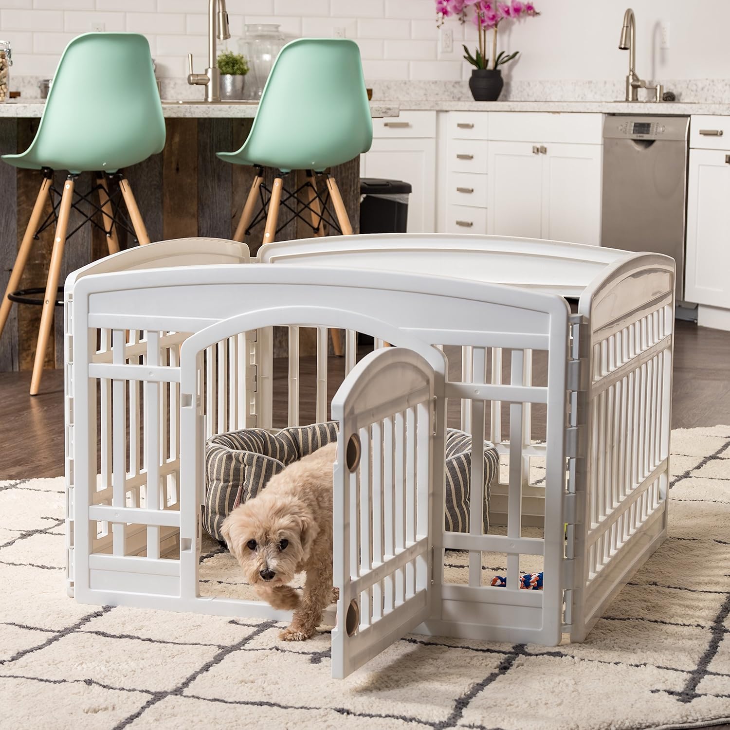 24" 4-Panel Dog Playpen with Door