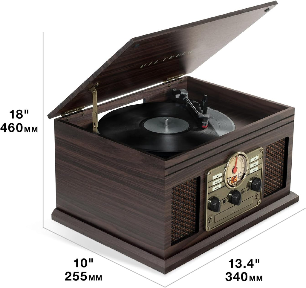 Victrola Nostalgic 6-in-1 Bluetooth Record Player & Multimedia Center