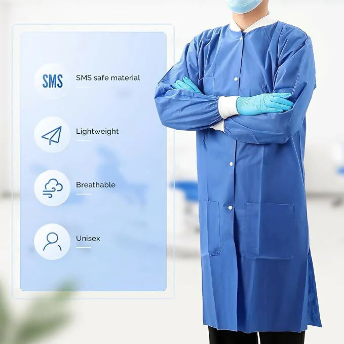 JMU 10-50 Pack Disposable Lab Coats