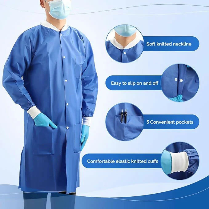 JMU 10-50 Pack Disposable Lab Coats